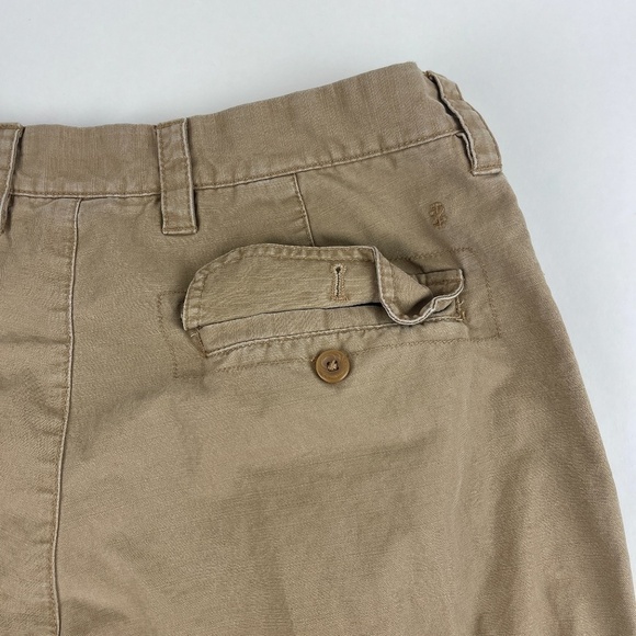 Izod Luxury Sport Chino Pants Mens 32x32 Khaki Flat Front - Picture 10 of 11
